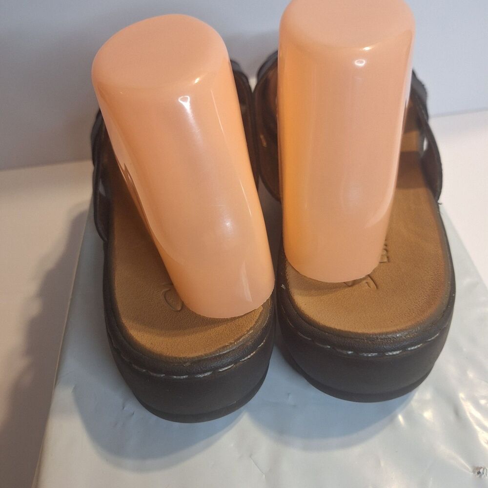 Sketchers Passenger Luxe Foam Black Leather Women's Sandals.  Size 10 - Picture 6 of 12